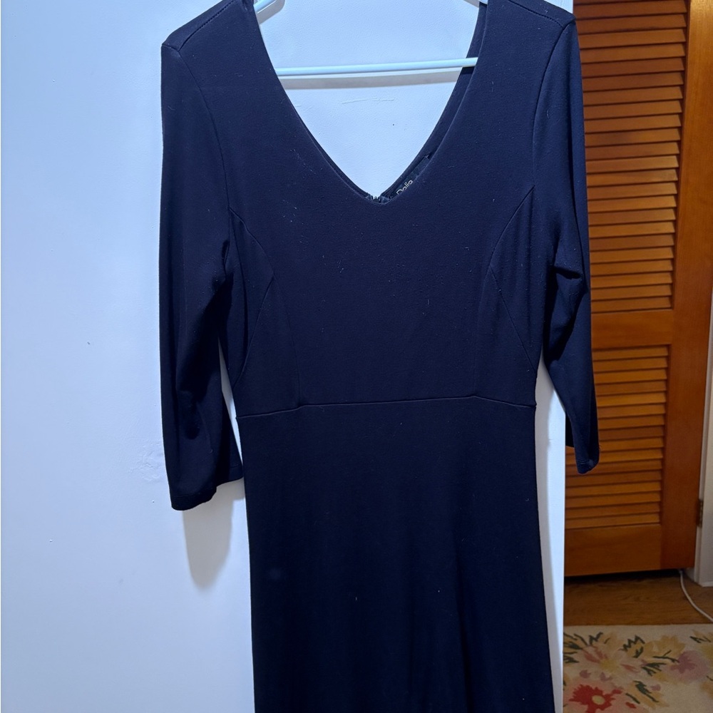 Dalia Black Long Sleeve Dress
